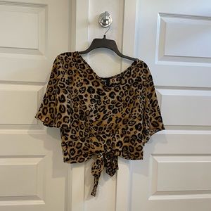 Leopard print crop top